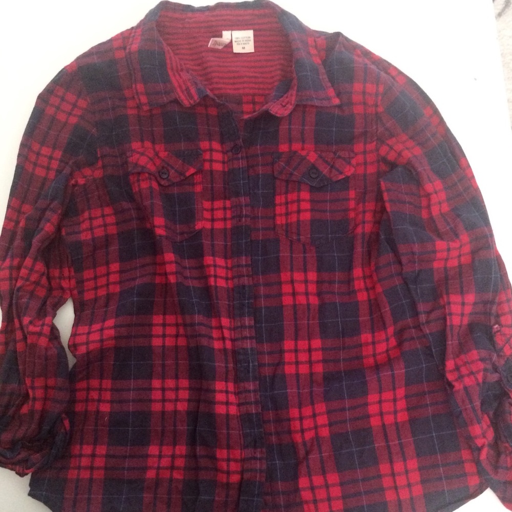 Red and blue plaid shirt